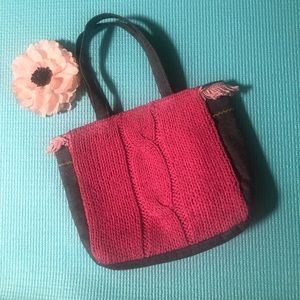 💝💚Petro Zillia - sweet denim & cable knit tote